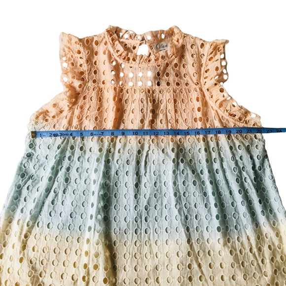 Ollari Ruffled Eyelet Tank Blouse Shirt XL Anthropologie - Picture 10 of 13